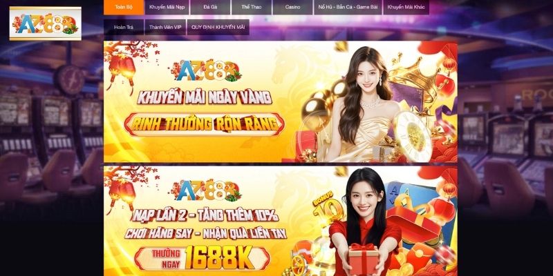 Nhiều ưu đãi hot đang diễn ra tại nhà cái AZ888 VIP