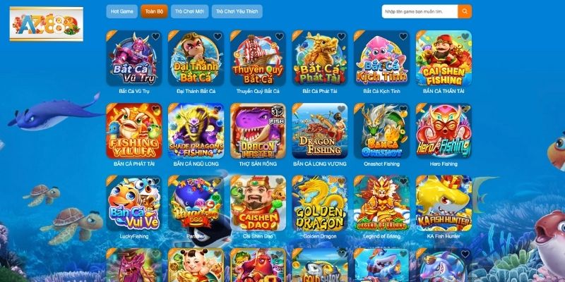 Tham gia nhiều game bắn cá hấp dẫn